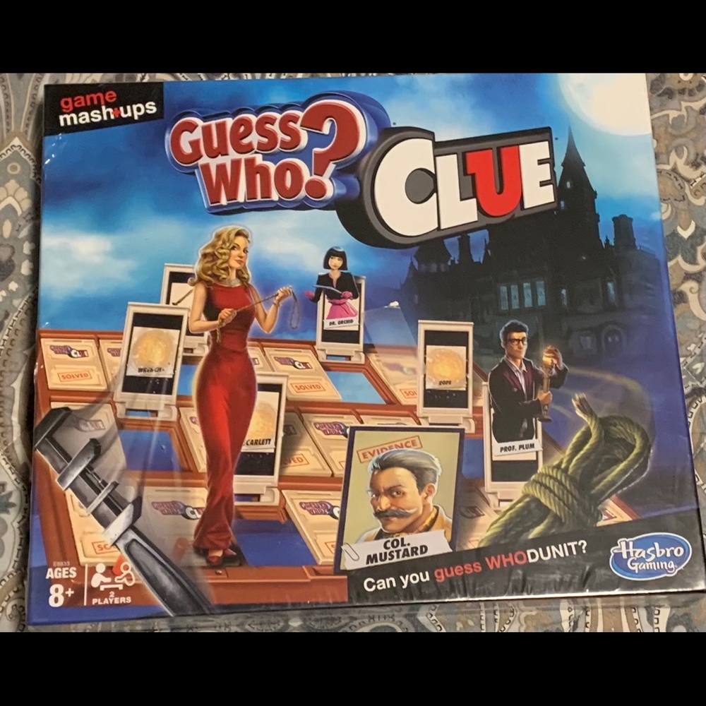 Guess Who? Clue Board Game- Never Opened